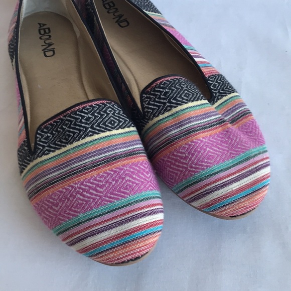 Abound multicolored round toe fabric flats, 9.5M - Picture 8 of 8